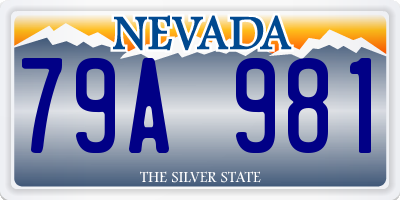 NV license plate 79A981