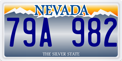 NV license plate 79A982