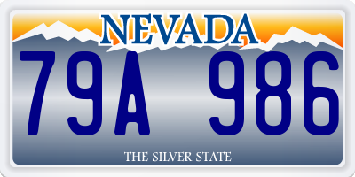 NV license plate 79A986