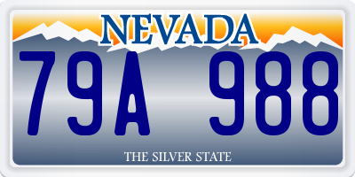 NV license plate 79A988