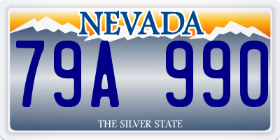 NV license plate 79A990