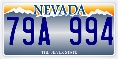 NV license plate 79A994