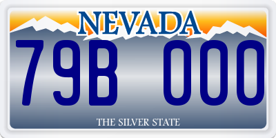 NV license plate 79B000