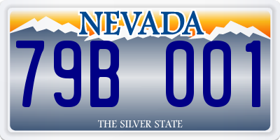 NV license plate 79B001