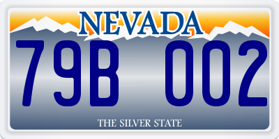 NV license plate 79B002