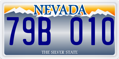 NV license plate 79B010