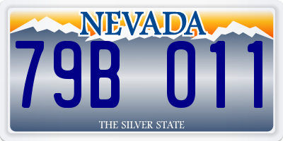 NV license plate 79B011