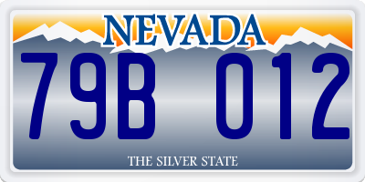 NV license plate 79B012