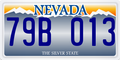NV license plate 79B013