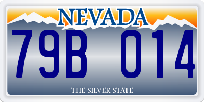 NV license plate 79B014