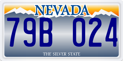 NV license plate 79B024