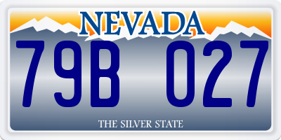 NV license plate 79B027