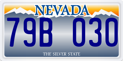 NV license plate 79B030