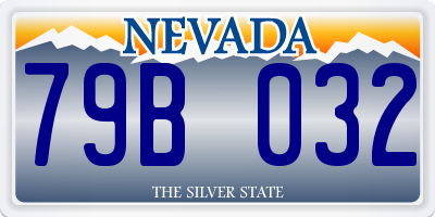 NV license plate 79B032
