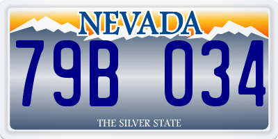 NV license plate 79B034