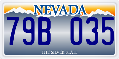 NV license plate 79B035