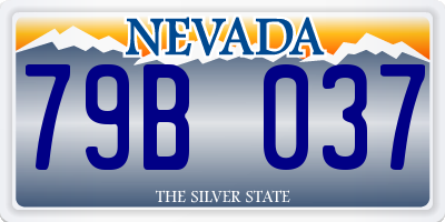 NV license plate 79B037