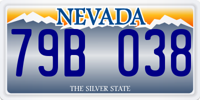 NV license plate 79B038