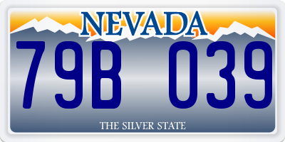 NV license plate 79B039