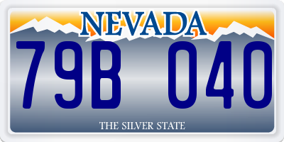 NV license plate 79B040