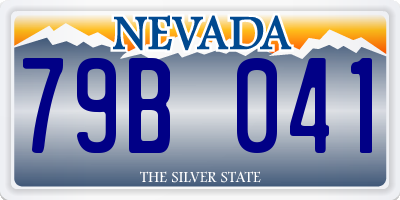 NV license plate 79B041