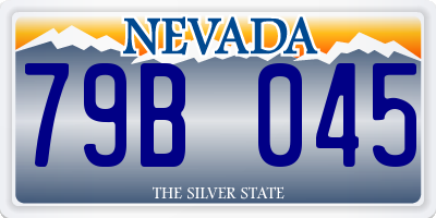 NV license plate 79B045