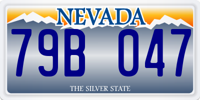 NV license plate 79B047