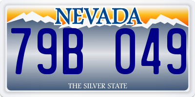 NV license plate 79B049