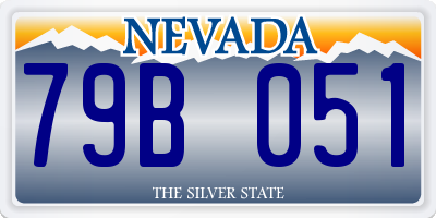 NV license plate 79B051