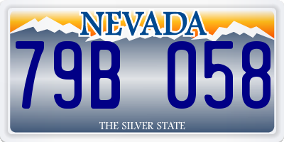 NV license plate 79B058