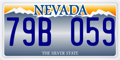 NV license plate 79B059