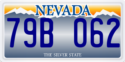NV license plate 79B062