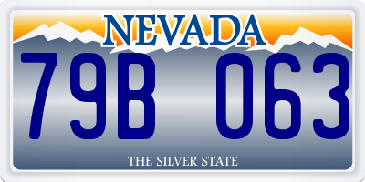 NV license plate 79B063