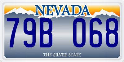 NV license plate 79B068