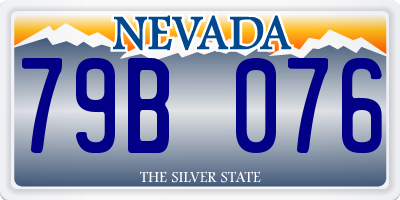 NV license plate 79B076