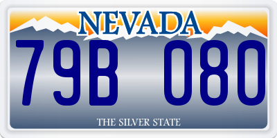 NV license plate 79B080