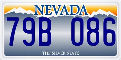 NV license plate 79B086