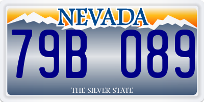 NV license plate 79B089