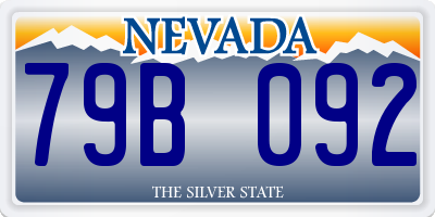 NV license plate 79B092