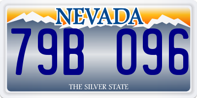 NV license plate 79B096