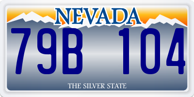 NV license plate 79B104