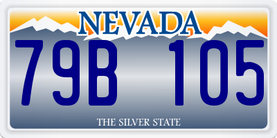 NV license plate 79B105