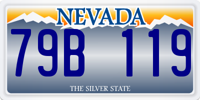 NV license plate 79B119