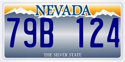 NV license plate 79B124