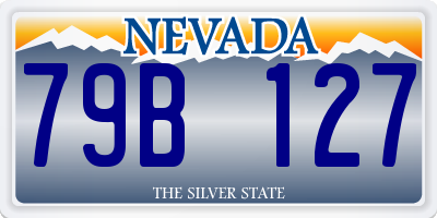 NV license plate 79B127