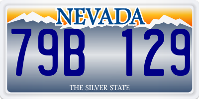 NV license plate 79B129