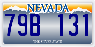 NV license plate 79B131