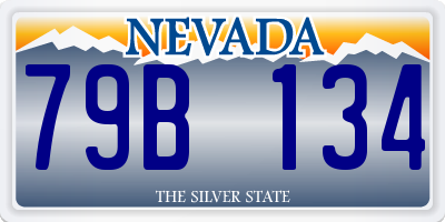 NV license plate 79B134