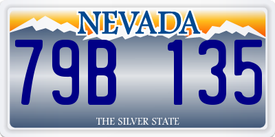 NV license plate 79B135
