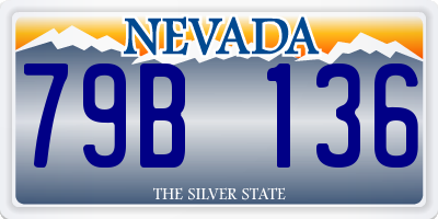 NV license plate 79B136
